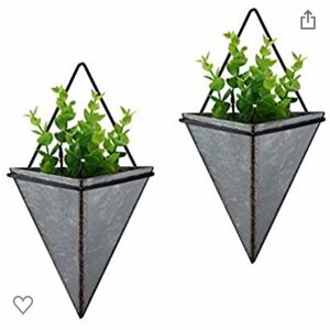 Rustic Metal Planter Set of 2